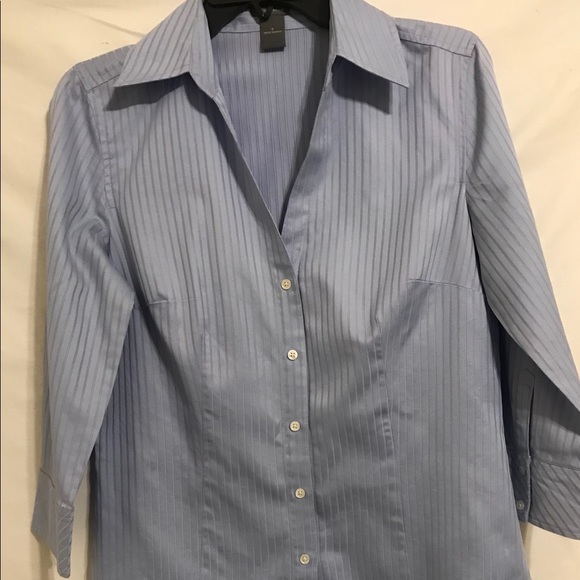 Ann Taylor size 8 grey formal shirt - Picture 2 of 7